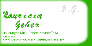 mauricia geher business card